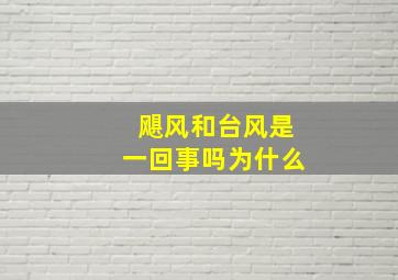 飓风和台风是一回事吗为什么