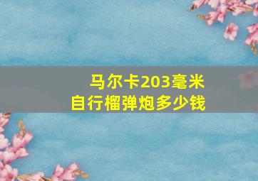 马尔卡203毫米自行榴弹炮多少钱