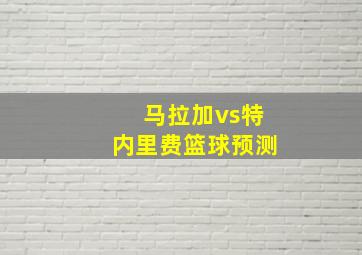 马拉加vs特内里费篮球预测