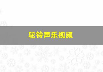 驼铃声乐视频