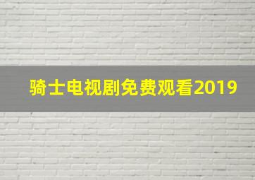 骑士电视剧免费观看2019