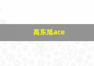 高东旭ace