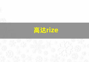 高达rize