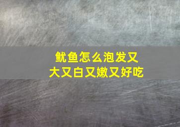 鱿鱼怎么泡发又大又白又嫩又好吃