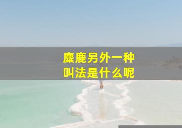 麋鹿另外一种叫法是什么呢