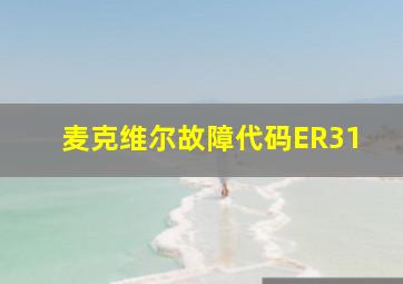 麦克维尔故障代码ER31