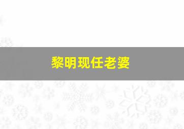 黎明现任老婆