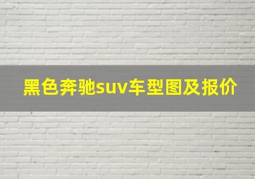 黑色奔驰suv车型图及报价